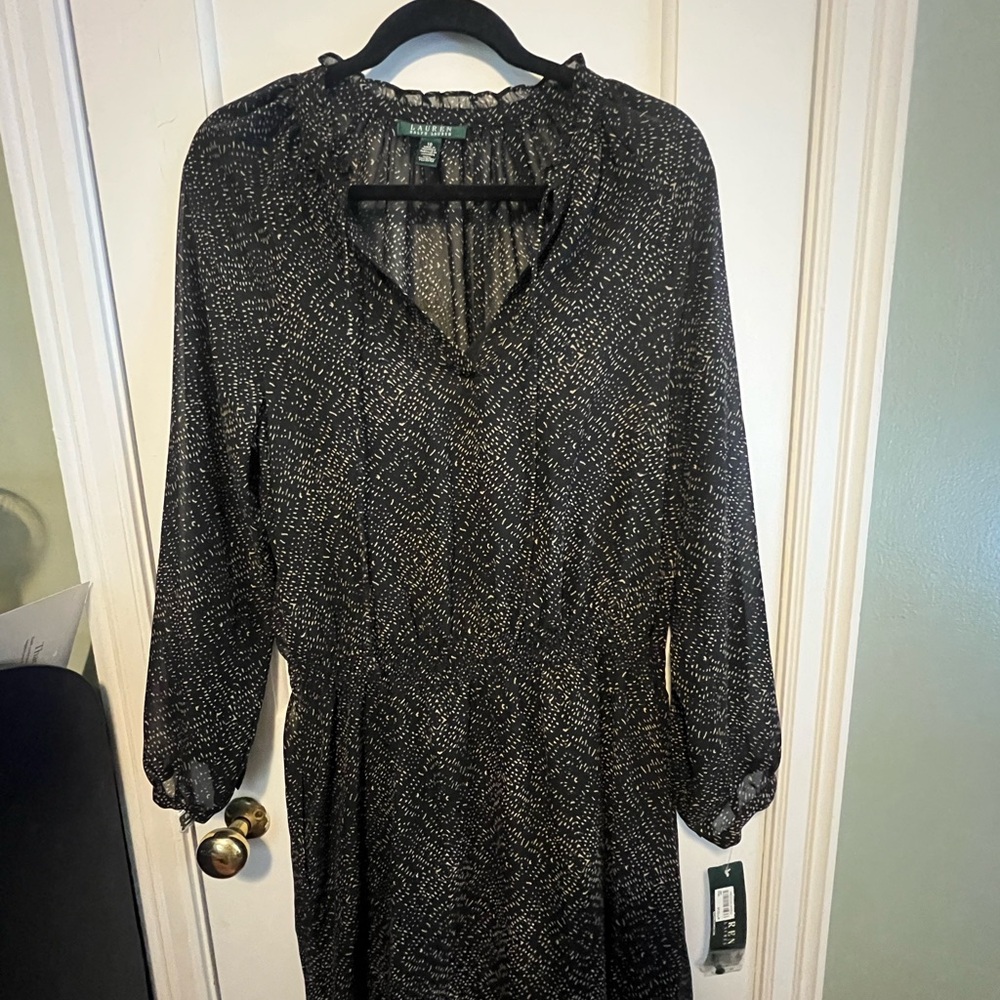 Elegant Black and Gold Women's Dress